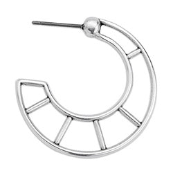 Earring 3/4 hoop wirefrome with titanium pin - Size 29x29mm