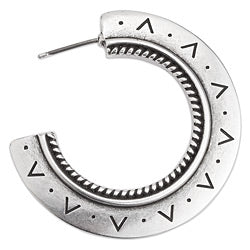 Earring 3/4 hoop African with titanium pin - Size 39x39mm