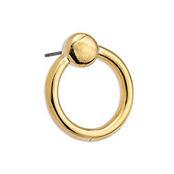 Earring circle 19mm with titanium pin - Size 19.5x21.9mm