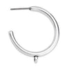 Earring hoop 3/4 29mm with vertic. ring titan pin - Size 26.3x29.2mm - Hole 1.5mm