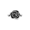 Rose motif with 2 rings - Size 17.7x12.3mm - Hole 1.5mm