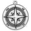 Compass motif pendant - Size 34.3x38.3mm