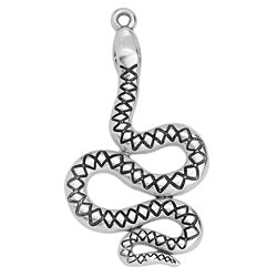 Snake motif pendant - Size 24.2x45.7mm