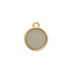 Round wireframe Vitraux pendant - Size 11.7x14.1mm
