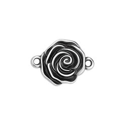 Rose motif with 2 rings - Size 17.7x12.8mm