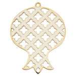 Pomegranate with perforated pattern pendant - Size 71x94mm