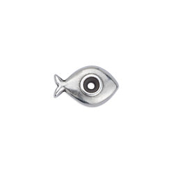 Bead stopper fish 1.5mm - Size 13.3x8mm - Hole 1.5mm