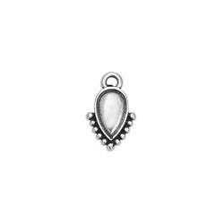 Drop motif mini with grains pendant - Size 7.85x12.5mm