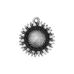 Sunflower motif pendant - Size 17.35x19.4mm