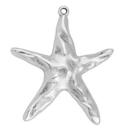 Starfish motif organic pendant - Size 36.2x41mm