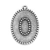 Oval motif with grains pendant - Size 20x28.5mm
