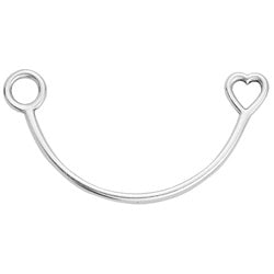 Half bracelet with heart & circle wireframe - Size 64x32mm