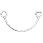 Half bracelet with heart & circle wireframe - Size 64x32mm