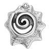 Nautilus motif into shell pendant - Size 29x32mm