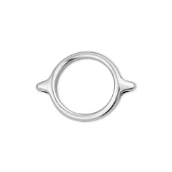 Motif circle wireframe with 2 rings for 1.5mm - Size 20.15x14.4mm - Hole 1.5mm