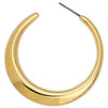 Earring hoop bold narrow with titanium pin - Size 4.9x38mm