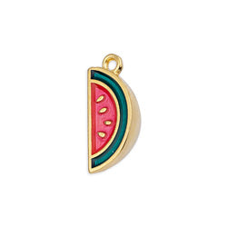 Motif watermelon pendant - Size 8.2x18.2mm