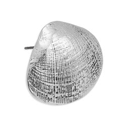 Earring clam shell with titanium pin - Size 28.9x23.9mm