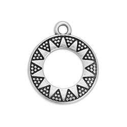 Ring base triangles with dots part 1 toggle clasp - Size 19.9x23.6mm