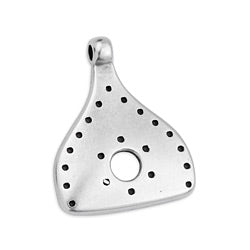 Motif ethnic paddle shaped for 2mm pendant - Size 20x24.3mm - Hole 2mm