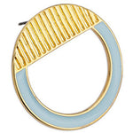 Earring circle with textured lines titanim pin - Size 34.4x34.6mm