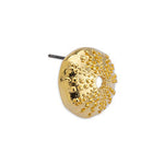 Sea urchin shell earring with titanium pin - Size 15x14.7mm