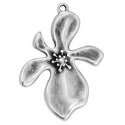 Flower organic 37mm pendant - Size 25.9x36mm