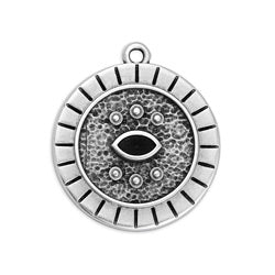 Round motif sun with setting navette 4248 pendant - Size 21.7x24.5mm