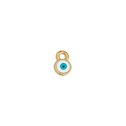Round mini eye motif pendant - Size 4.5x7mm