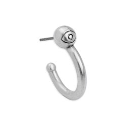 Earring hoop with eye with titanium pin - Size 6.1x21mm