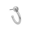 Earring hoop with eye with titanium pin - Size 6.1x21mm