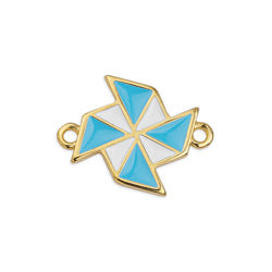 Windmill motif with 2 rings - Size 20.6x17.9mm