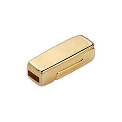 Magnetic clasp rectangle shape for 5x2mm - Size 8x20.8mm - Hole 5x2mm