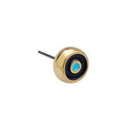 Earring round eye with titanium pin - Size 9.8x9.8mm