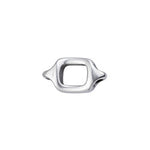 Component square wireframe with 2 rings 1.5mm - Size 8.4x15.6mm - Hole 1.5mm