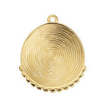 Drop motif ethnic with spiral pattern pendant - 18,4x26,7mm