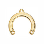 Ηorseshoe motif with 2 rings pendant - 21,9x21,3mm