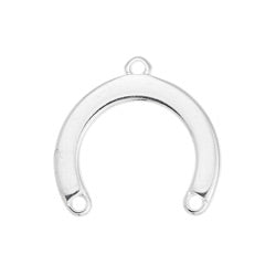 Ηorseshoe motif with 2 rings pendant - 21,9x21,3mm