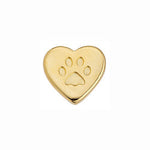 Heart motif with paw imprint for 10x2,5mm - 15x14,2mm
