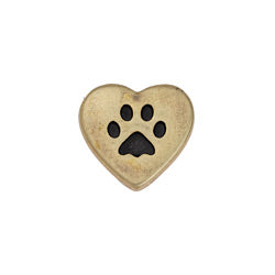 Heart motif with paw imprint for 10x2,5mm - 15x14,2mm