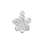Flower organic 16mm with 2 rings - 15,5x18,4mm