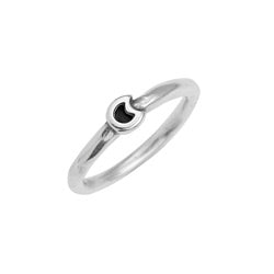 Ring slim with moon fixed size 17mm - 20,9x4,5mm