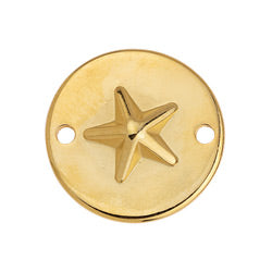 Round motif with star with 2 holes - 23,8x23,1mm
