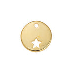 Motif with perforated star 15mm with 1hole pendant - 15x15mm