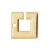 Square clasp with one hole - 19,6x19,4mm