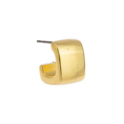 Earring hook rectangular shape with titanium pin - 10,2x12,7mm