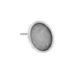 Round earring 15mm with titanium pin - 15x15mm