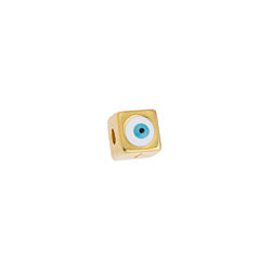 Bead cube with eye & cross Φ2mm - 5,6x5,6mm