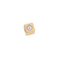 Bead cube with eye & cross Φ2mm - 5,6x5,6mm