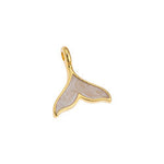 Motif whale tail for 2mm pendant - 14,8x13,7mm